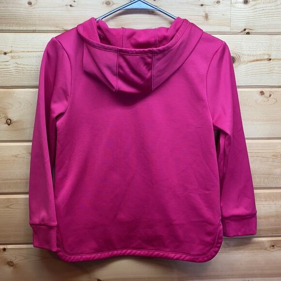 Adidas Pink & Silver Pull Over Hoodie Sweatshirt Girls Large 14 - Picture 4 of 4